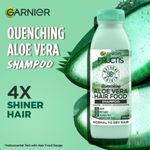 Buy Garnier Fructis Quenching Shampoo For Normal to Dry Hair - Deep Hydration Aloe Vera Hair Food (350 ml) - Purplle