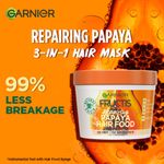 Buy Garnier Fructis Repairing Hair Mask For Dry Hair - Deep Repair Papaya Hair Food (390 ml) - Purplle