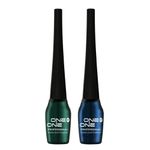 Buy ONE on ONE Waterproof Eyeliner, Set of 2 (Green and Blue) - Purplle