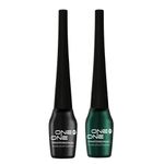 Buy ONE on ONE Waterproof Eyeliner, Set of 2 (Black and Green) - Purplle