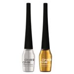 Buy ONE on ONE Waterproof Eyeliner, Set of 2 (Silver and Golden) - Purplle