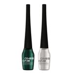 Buy ONE on ONE Waterproof Eyeliner, Set of 2 (Green and Silver) - Purplle