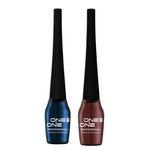 Buy ONE on ONE Waterproof Eyeliner, Set of 2 (Blue and Brown) - Purplle