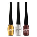 Buy ONE on ONE Waterproof Eyeliner, Set of 3 (Golden, Silver, Brown) - Purplle