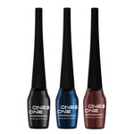 Buy ONE on ONE Waterproof Eyeliner, Set of 3 (Black, Blue, Brown) - Purplle