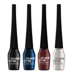 Buy ONE on ONE Waterproof Eyeliner, Set of 4 (Black, Blue, Brown, Silver) - Purplle