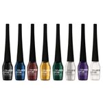 Buy ONE on ONE Waterproof Eyeliner, Set of 8 (Black, Blue, Brown, Golden, Green, Silver, Purple, White) - Purplle