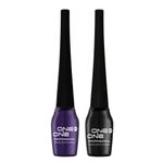 Buy ONE on ONE Waterproof Eyeliner, Set of 2 (Black and Purple) - Purplle