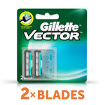 Buy Gillette Vector plus Manual Shaving Razor Blades (Cartridge) 2s pack - Purplle