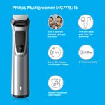 Buy Philips MG7715/15 Multigroom Series 7000 13-in-1, Face, Hair and Body Trimmer/Clipper (Grey) - Purplle