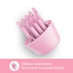 Buy Philips BHC017/00 Hair Dryer Thermoprotect 1200 Watts with Air Concentrator + Diffuser Attachment - Pink - Purplle