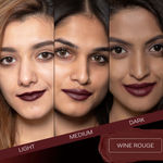 Buy Faces Canada Weightless Matte Lipstick |Jojoba and Almond Oil| Highly pigmented | Smooth One Stroke Color | Keeps Lips Moisturized | Wine Rouge 4g - Purplle