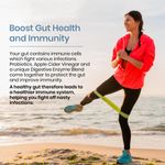 Buy Wellbeing Nutrition Melts Healthy Gut |Plant Based Probiotic 10B CFU, Digestive Enzyme (Protease & Papain) with Organic Apple Cider Vinegar For Indigestion, Gas, Acidity and Bloating (30 Oral Strips) - Purplle