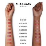 Buy Charmacy Milano Flattering Nude Lipstick (Tan Nude 01) - 3.6g, Daily Wear, Moisturised & Hydrating Lips, Highly Pigmented, Light Weight Lipstick, Smooth Application, Non-Toxic, Vegan, Cruelty Free - Purplle