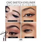 Buy Charmacy Milano Eyeliner Sketch Intense (Dark Brunette) - 0.6ml, Waterproof, Sweatproof, Transferproof, Smudge Resistant, Long Lasting, No Touchup, Mess Free, Fast Drying, Vegan, Cruelty-Free, Non-Toxin - Purplle