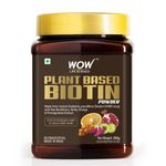 Buy WOW Life Science Plant-Based Biotin Powder - Made from natural Sesbania grandflora extract (10000 mcg) Sea Buckthorn, Amla Orange & Pomegranate Extract -For Stronger Hair & Healthier Skin (250 g) - Purplle