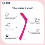 Buy GUBB Face & Eyebrow Razor For Women, Safe & Painless Hair Removal - 3 Foldable Facial Razors - Purplle