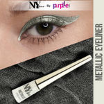 Buy NY Bae Metallic Eyeliner - Silver Soiree 01 (4.5 ml) | Metallic Glitter Finish | Super Pigmented | Quick Drying | Smudgeproof | Water Resistant - Purplle