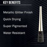 Buy NY Bae Metallic Eyeliner - Blue Bonanza 03 (4.5 ml) | Metallic Glitter Finish | Super Pigmented | Quick Drying | Smudgeproof | Water Resistant - Purplle