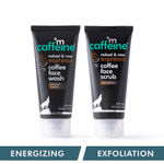 Buy mCaffeine Exfoliating Face Wash & Face Scrub Combo | Espresso Coffee Facial Kit Pack of 2 (150ml) | Energizes Skin and Removes Blackheads and Whiteheads 150 ml - Purplle