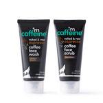 Buy mCaffeine Exfoliating Face Wash & Face Scrub Combo | Espresso Coffee Facial Kit Pack of 2 (150ml) | Energizes Skin and Removes Blackheads and Whiteheads 150 ml - Purplle