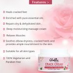 Buy Globus Naturals Crack Cream For Dry Cracked Heels & Feet | Enriched With Aloevera |Grapes | Rose|Almonds |Lavender 100 Gm (Pack Of 3) - Purplle
