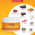 Buy Globus Naturals Vitamin-C Brightening Scrub Enriched With Pearl|Kokum|Almond|Aloevera|Niacinamide Scrub 50G(Pack Of 2) - Purplle