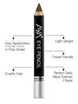 Buy AYA Eye Pencil For Eye Liner / Kajal - Brown - Purplle