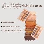 Buy C2P Pro Pathfinder 15 Color Eye Shadow Palette - Summer Coral 02 - Purplle