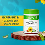 Buy OZiva Plant Based Natural Vitamin E, with Sunflower oil, Aloe vera oil & Argan oil, for Face & Skin Glow & Strong Hair, 30 capsules - Purplle