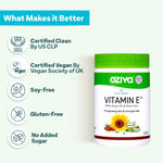 Buy OZiva Plant Based Natural Vitamin E, with Sunflower oil, Aloe vera oil & Argan oil, for Face & Skin Glow & Strong Hair, 30 capsules - Purplle