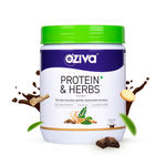 Buy OZiva Protein & Herbs, Men (23g Whey Protein, 5.5g BCAA & Ayurvedic herbs like Ashwagandha, Chlorella & Musli) for Better Stamina & Lean Muscles, Chocolate, 500g - Purplle