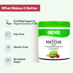 Buy OZiva Plant Based Matcha Plus (Organic Japanese Matcha Powder with Licorice & Activated Charcoal), Rich in Antioxidants, for Skin Pigmentation & Dark Circles, 50g - Purplle