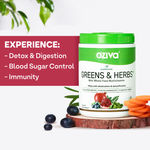 Buy OZiva Superfood Greens & Herbs (Supergreens Powder with Alkalizing Greens & Herbs like Chollera, Spirulina, Amla,Triphala), for Better Digestion, Detox & Skin, 250g - Purplle