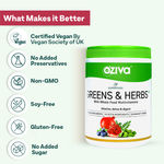 Buy OZiva Superfood Greens & Herbs (Supergreens Powder with Alkalizing Greens & Herbs like Chollera, Spirulina, Amla,Triphala), for Better Digestion, Detox & Skin, 250g - Purplle