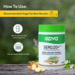 Buy OZiva Sero.D3+ (Serotonin boosters with Vitamin D3, Brahmi & Ginseng Extract) for Stress & Anxiety Relief, 60 Veg Capsules - Purplle