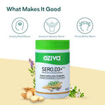 Buy OZiva Sero.D3+ (Serotonin boosters with Vitamin D3, Brahmi & Ginseng Extract) for Stress & Anxiety Relief, 60 Veg Capsules - Purplle
