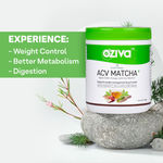 Buy OZiva Plant Based ACV Matcha (Apple Cider Vinegar with the Mother and Matcha Tea) for Weight Management, Metabolism & Gut Health - Purplle
