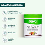 Buy OZiva Plant Based ACV Matcha (Apple Cider Vinegar with the Mother and Matcha Tea) for Weight Management, Metabolism & Gut Health - Purplle
