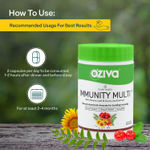 Buy OZiva Plant Based Immunity Multi with Multivitamins A, C, D3, E, Minerals Iron, Zinc, Guava Leaf & Curry Leaf extracts, to boost immunity, - Purplle