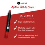 Buy SUGAR Cosmetics Matte as Hell Crayon Lipsticks for Women | Lasts Up To 8+ Hours | Lip Crayon with Sharpener | 2.8 gm - 01 Scarlett O'Hara - Purplle
