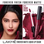 Buy Lakme Forever Matte Liquid Lip Colour, Wine Glow (5.6 ml) - Purplle