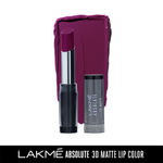 Buy Lakme Absolute 3D Lipstick, Purple Evening (3.6 gm) - Purplle
