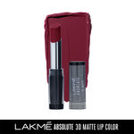 Buy Lakme Absolute 3D Lipstick, Wine Whisper (3.6 g) - Purplle