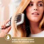 Buy Philips Advanced Heated Straightening Brush BHH880/50 Extra Large Brush Area Thermoprotect Technology Argan Oil Infusion (White) - Purplle