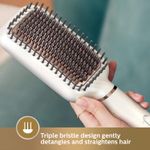 Buy Philips Advanced Heated Straightening Brush BHH880/50 Extra Large Brush Area Thermoprotect Technology Argan Oil Infusion (White) - Purplle