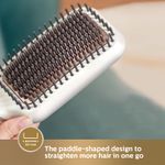 Buy Philips Advanced Heated Straightening Brush BHH880/50 Extra Large Brush Area Thermoprotect Technology Argan Oil Infusion (White) - Purplle