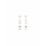 Buy Lilly & Sparkle Alloy Silver Toned Glass Stone Studded Drop Earrings For Women - Purplle