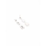 Buy Lilly & Sparkle Alloy Silver Toned Glass Stone Studded Drop Earrings For Women - Purplle