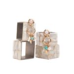 Buy Lilly & Sparkle Alloy Gold Toned Pearl Studded Multi Drop Charms Earrings For Women - Purplle